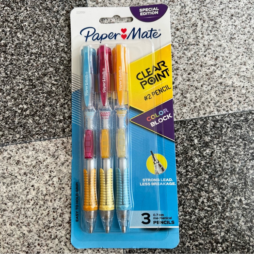 Paper Mate Clear Point Color Block Mechanical Pencils - Multicolor (3 Pack) - Picture 6 of 6